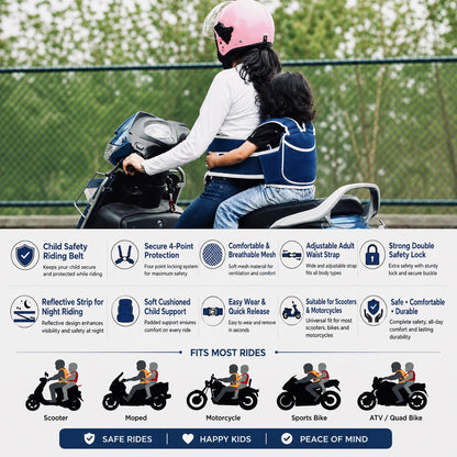 Child Safety Belt for 2-Wheeler Scooters
