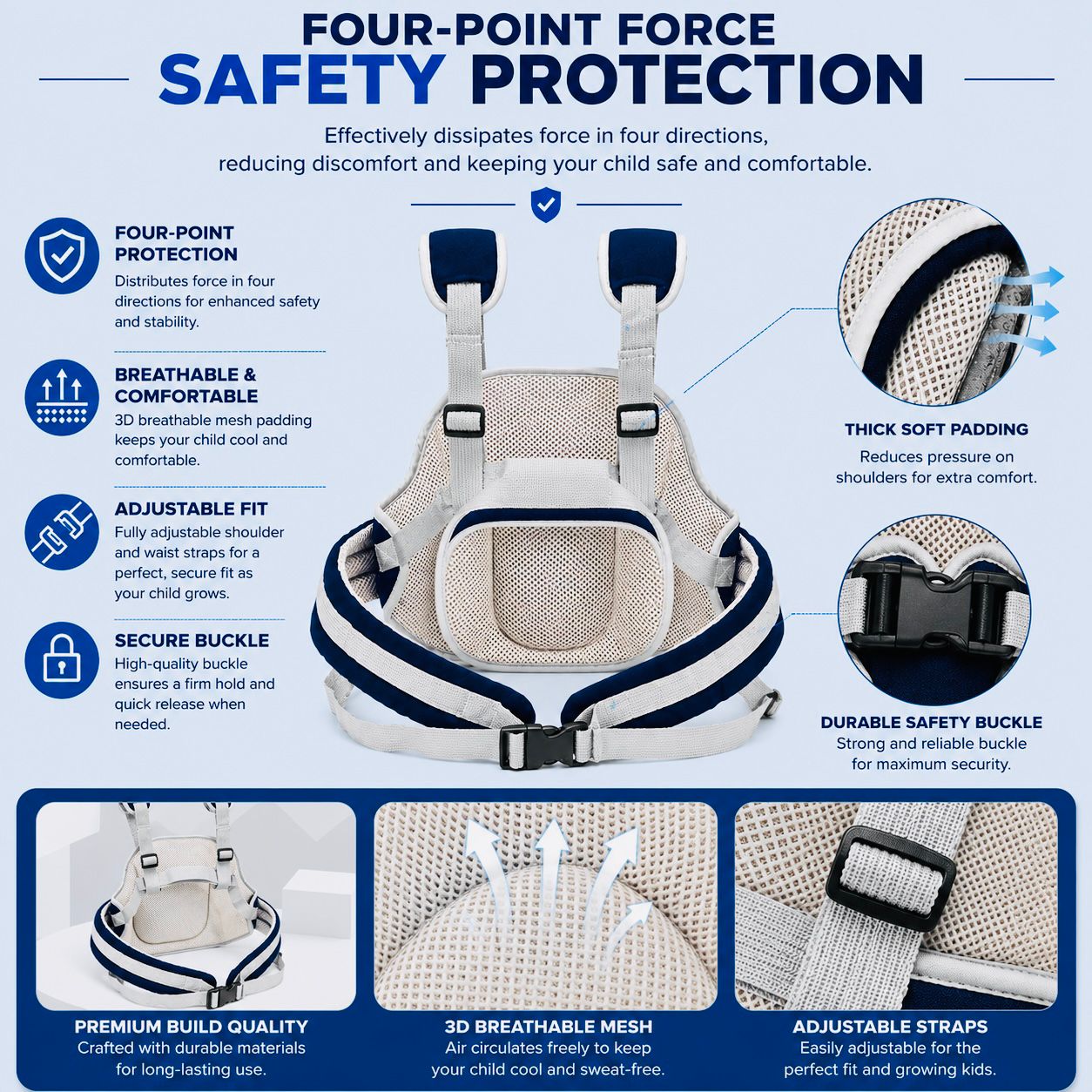 Child Safety Belt for 2-Wheeler Scooters